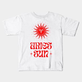 Aries Sun | Born in March and April | Birthday Gifts Ariens Mars Kids T-Shirt